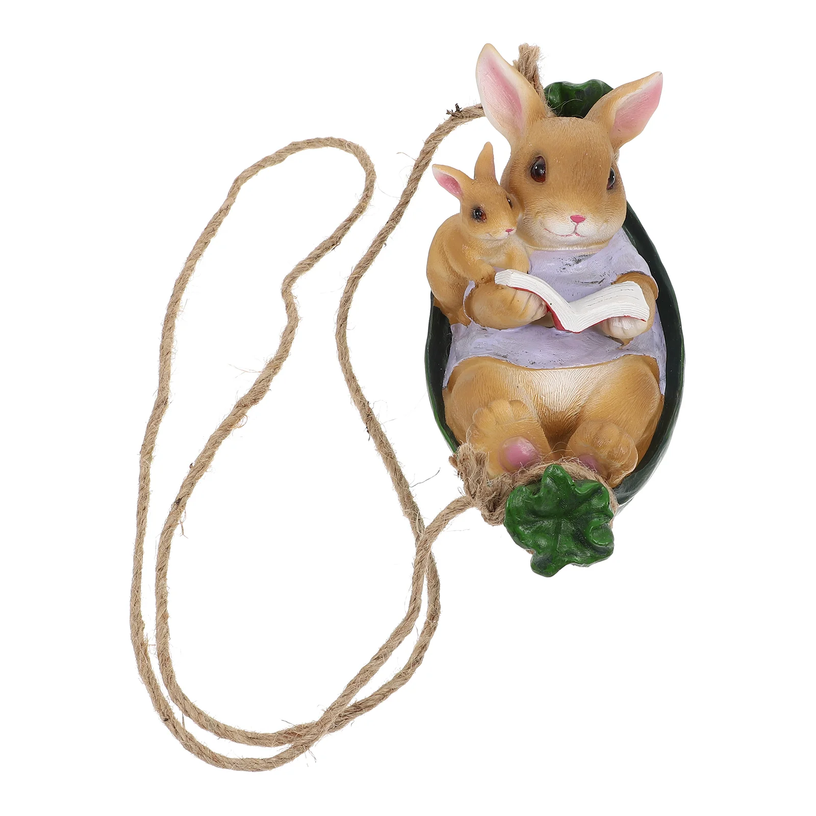 

1Pc Garden Hanging Rabbit Decor Resin Rabbit Adornment Yard Scene Adornment