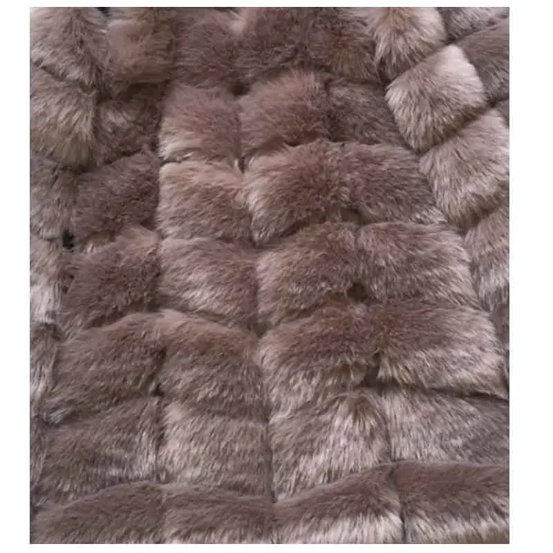 2023 Winter New Women Long Warm Faux Fox Fur Vest Woman Fluffy Artificial Fur Coat Female Fake Fur Sleeveless Jacket