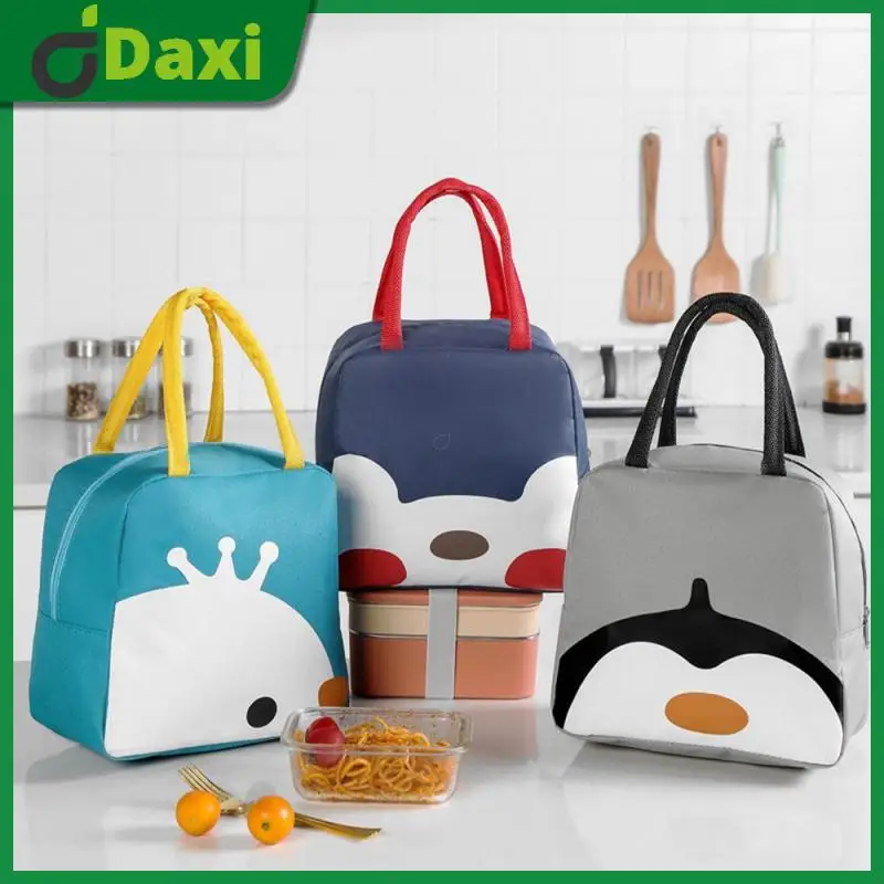 

Pearl Cotton Interlayer Thermos Bag Student Durable Camping Lunch Bag Thickened Oxford Cloth Portable Bento Box Oil-proof 2023