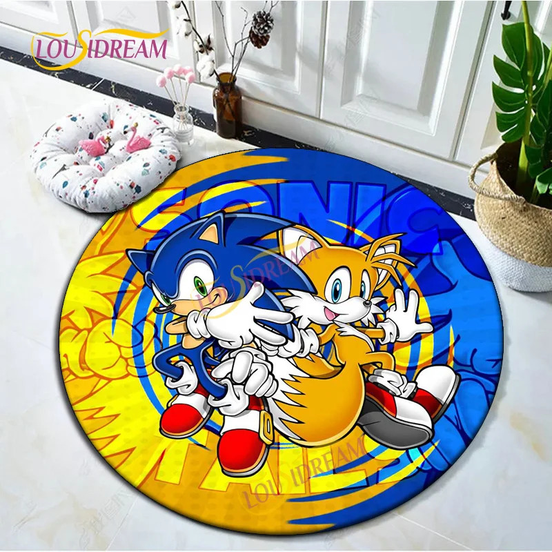 

Cartoon Japanese Sonic carpet home area is too large living room decoration play soft sherpa door mat area carpet.