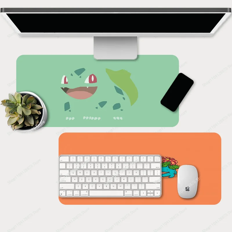 Cute B-Bulbasaur P-pokemon Mousepad Large Gaming Mouse Pad LockEdge Thickened Computer Keyboard Table Desk Mat