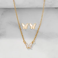 trendy butterfly necklaces earrings for women girls trendy classic butterfly stud earrings necklaces fashion jewelry gifts