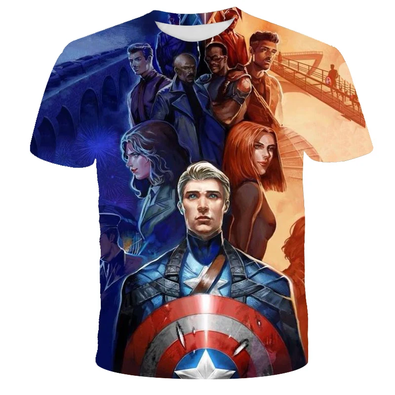 

Marvel The Avengers Men Clothes 2021 New Summer Short Sleeve T-shirt 3D Print T Shirt Casual Breathable Funny T Shirts Tops