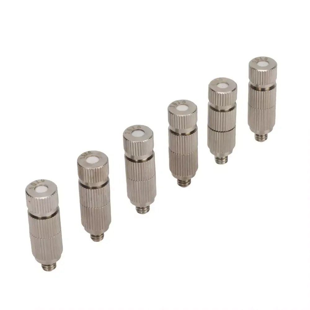 

50 Pcs High Pressure Copper 3/16 Thread Ceramic Filter Atomizing Nozzles Garden Industry Irrigation Cooling Humidify Sprayers