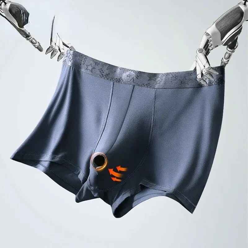 Man Foreskin Expose Underwear Health Care Open Hole Crotch Gay Penis Pouch Boxers Physical Therapy Sexy Lingerie Prolong Time