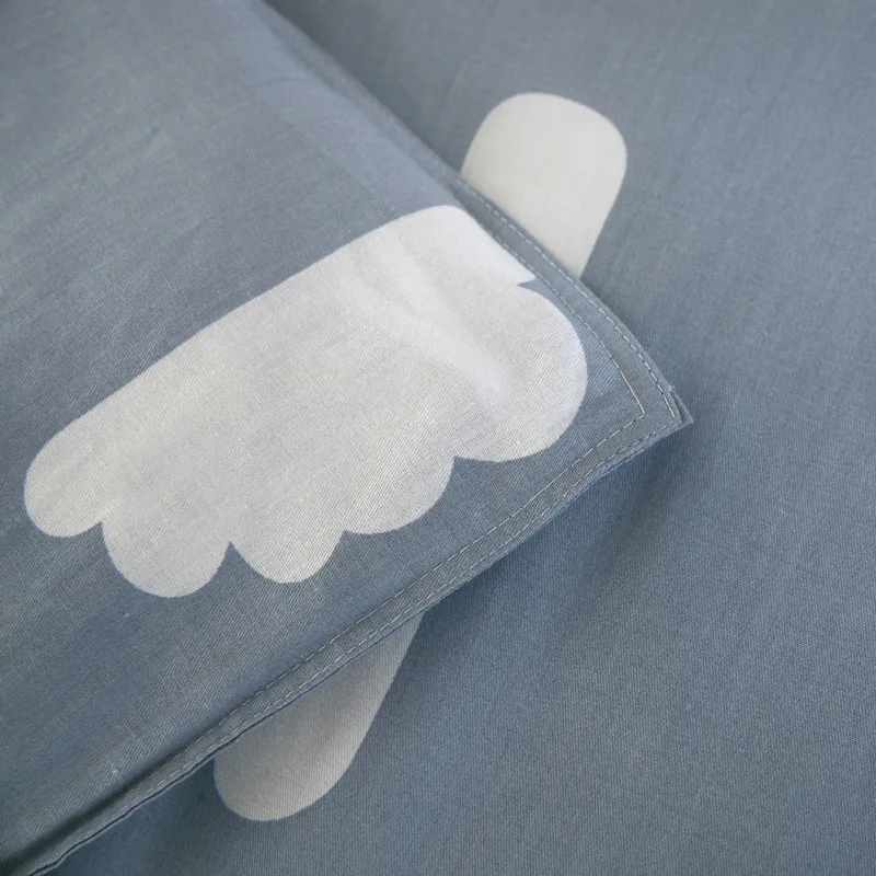 Милый мультяшный саржевый хлопковый пододеяльник один продукт хлопковое