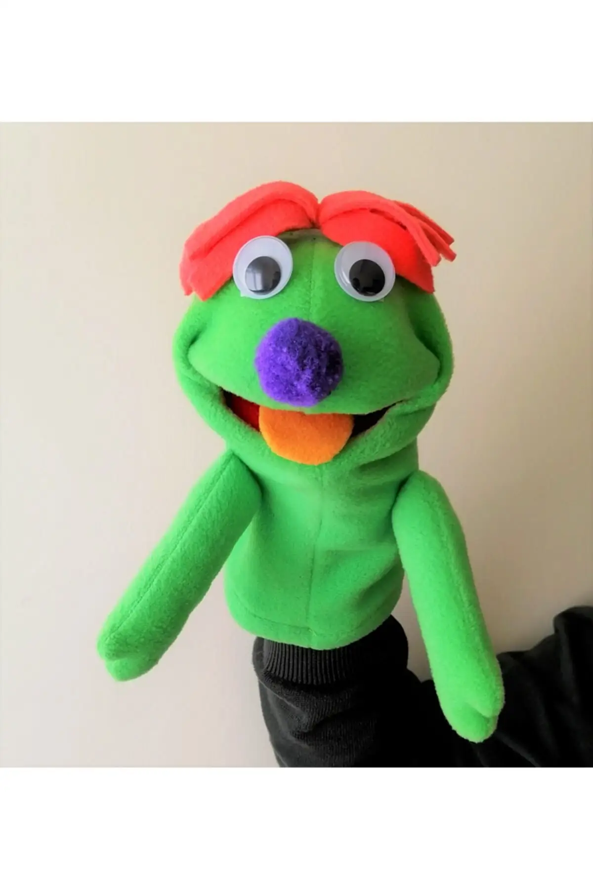 

Plush Toy Gift Educational Green Hand Puppet School Supplies FAST AND FREE SHIPPING