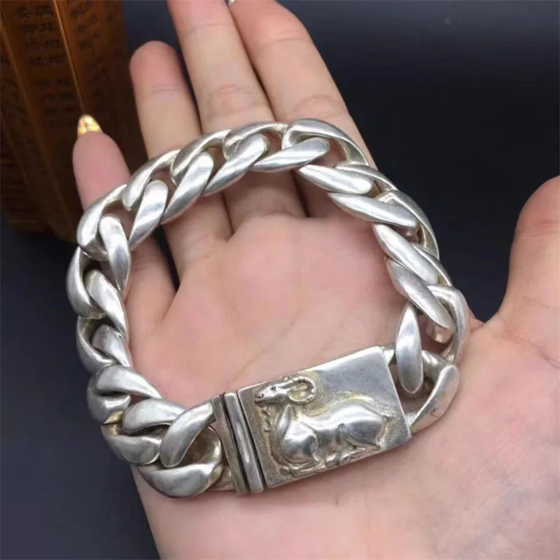 Mai Chuang/ Тибетский серебряный браслет с овечкой модный персонализированные