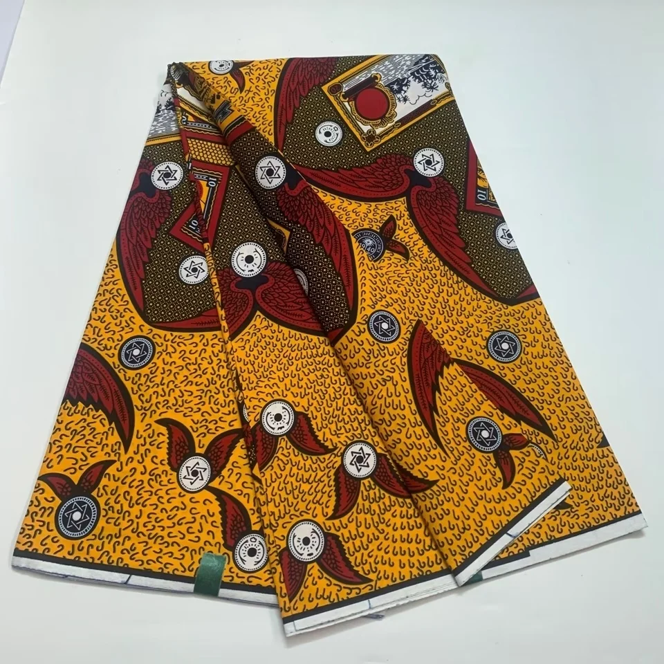

African 100% Cotton Original Real Wax Ankara Fabric 2023 African Print Fabric For Wedding Dress Tissue African Wax Fabric 6yard