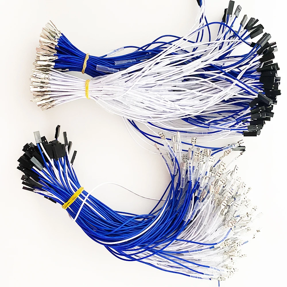 20 шт./партия, 2-контактный кабель DuPont для аркадных игр, USB-кодировщик, плата управления нулевой задержкой, 4,8 мм, 2,8 мм, Happ, джойстик, аркадный кнопочный кабель