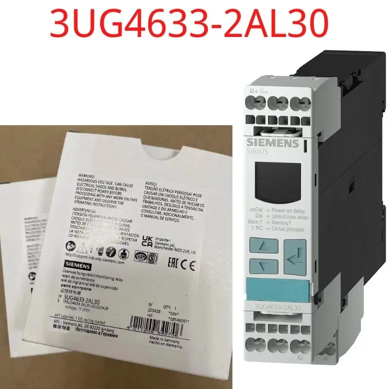 

Реле цифрового мониторинга 3UG4633-2AL3 0, 22,5 мм от 17 до 275 В переменного/постоянного тока