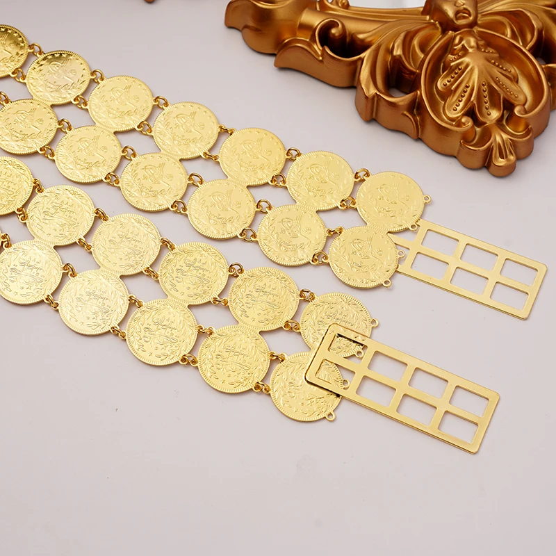 Курдские ювелирные ремни с монетами золотые оттоманки тотемные кисточки цепочка