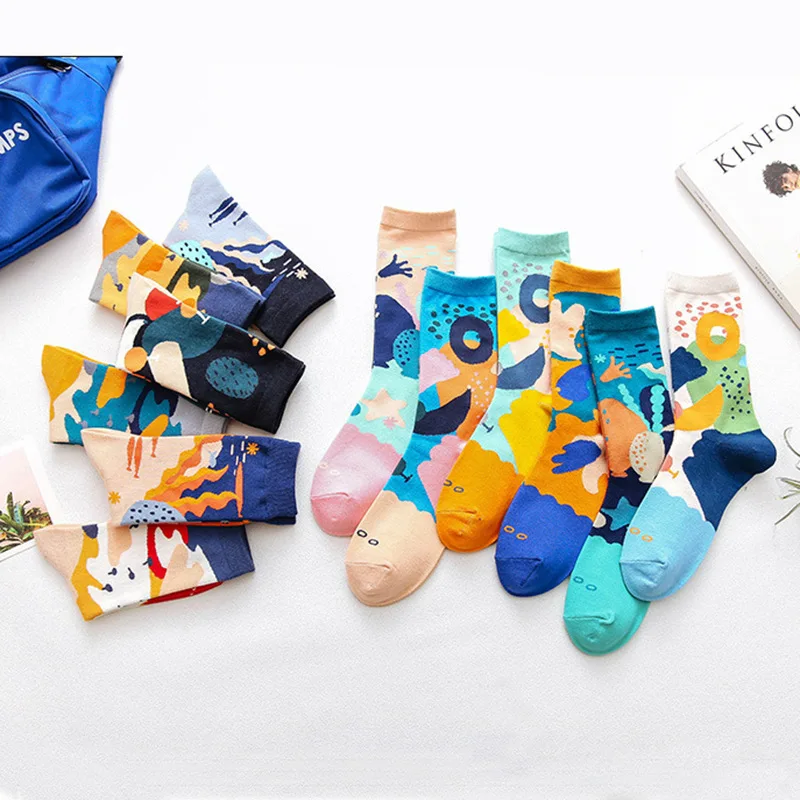 

Fashion new men and women couples underwater world series high-quality tide socks in the tube fashion trend cotton socks