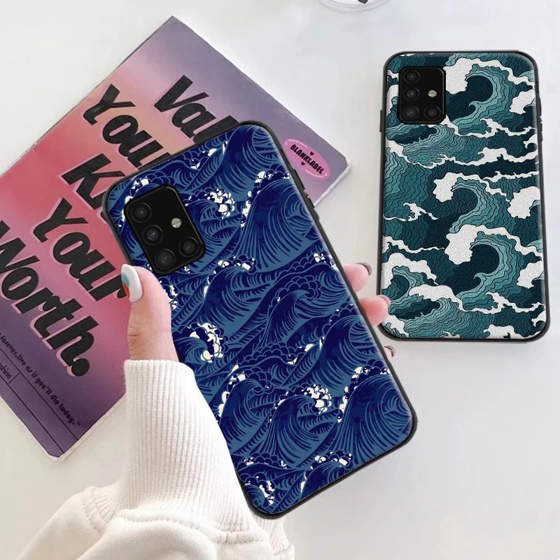 

The Big Wave Of Kanagawa Phone Case For Samsung Galaxy A71 A51 4G 5G A31 A21 A32 Funda Coque Carcasa Cases Back Cover Soft TPU