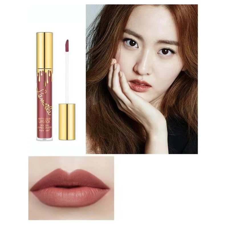 

Development Moisturizing Lipstick Not Easy To Fade for Girls Cosmetic Matte Velvet Lip Gloss Reddish Brown Color Lip Glaze