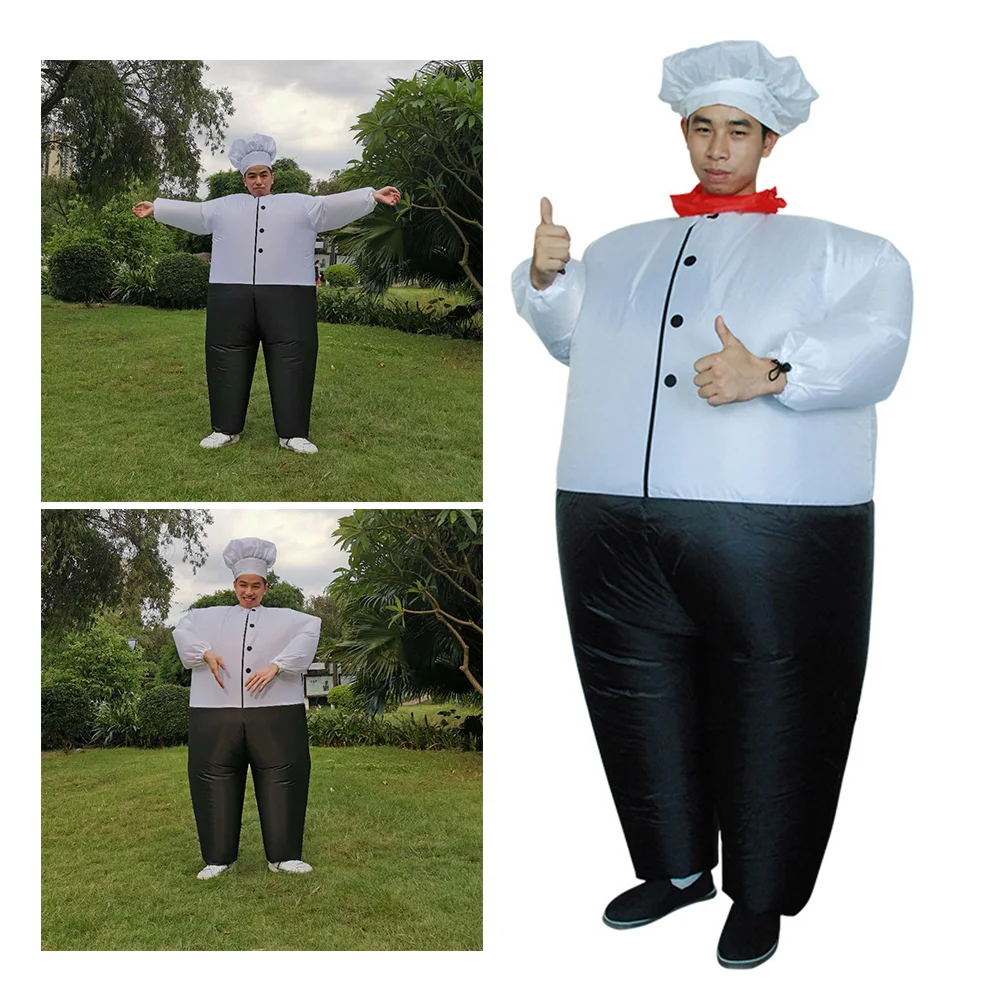 

Fat Chef Cosplay Costumes Halloween Inflatable Clothes Funny Master Chef Suit for Party Performance (Adults, Free Size)