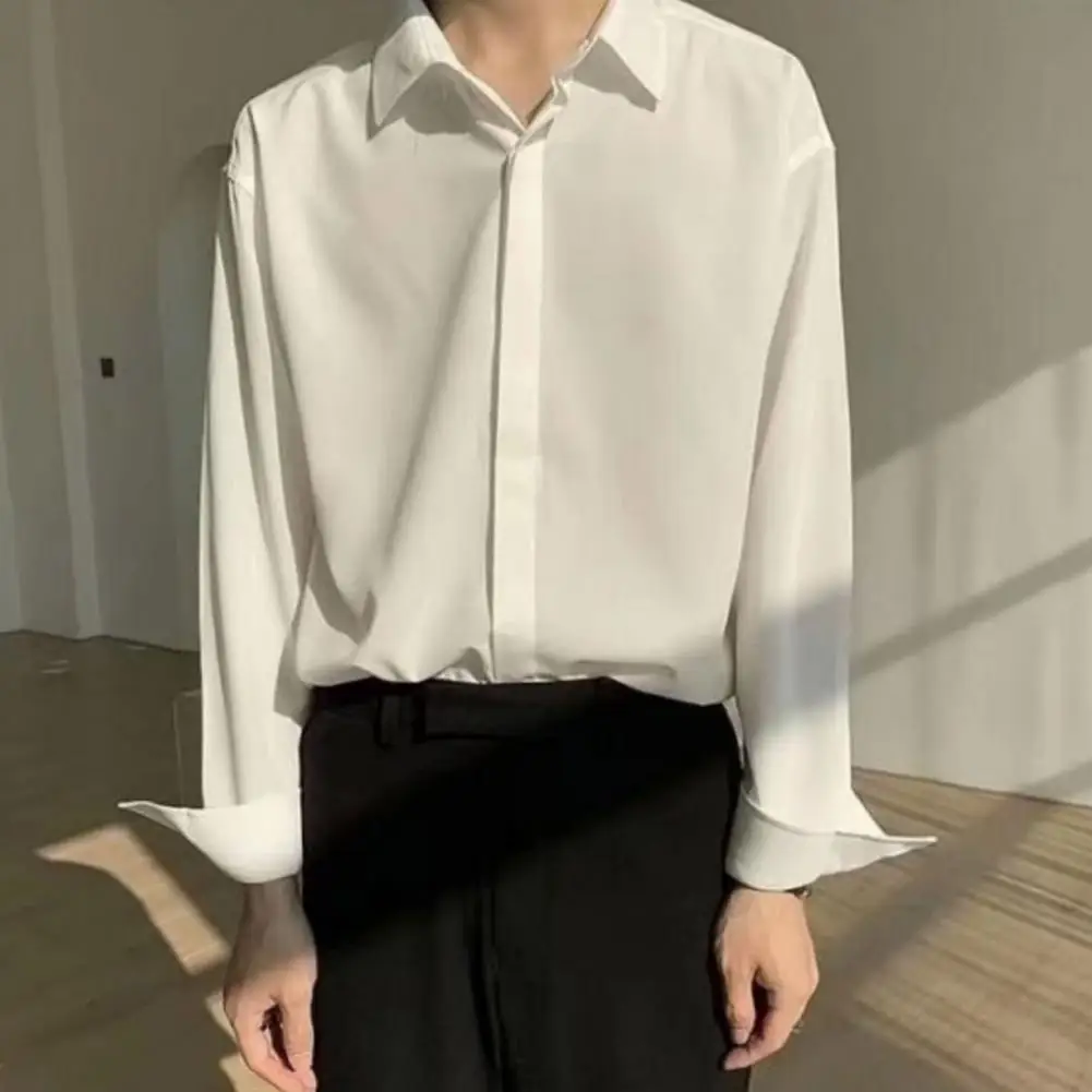 

Single-breasted Wear-resistant Simple Young Style Men Tops for Home