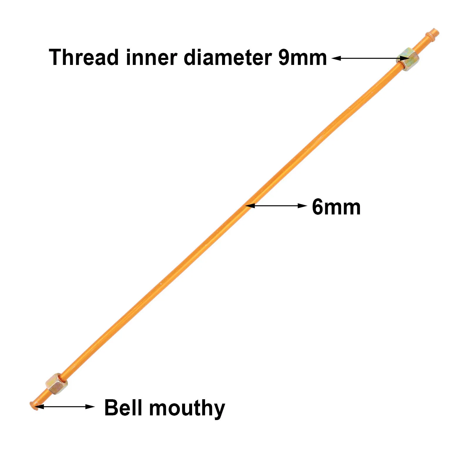 

400mm Air Compressor Exhaust Tube Copper Tone Replacement Air Pipe Oil Pump Spare Parts For Connect Air Compressor