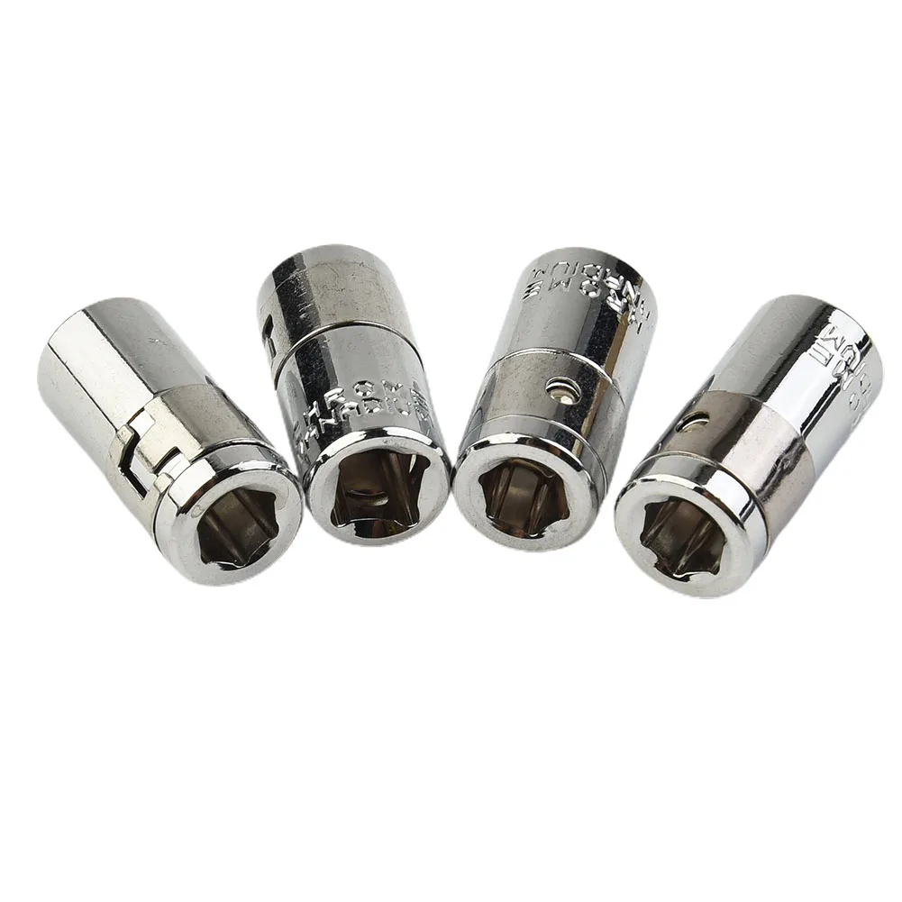 

4PCS 1/4inch Square Drive To 1/4inch Hex Socket Bits Converter Chrome Vanadium 6.3mm Screwdriver Bit Connector Hand Tools
