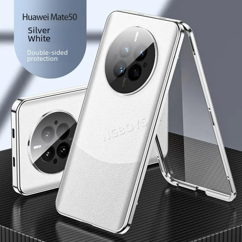 Чехол для Huawei Mate 50 CET LX9 полностью защищающий передний Прозрачный стеклянный