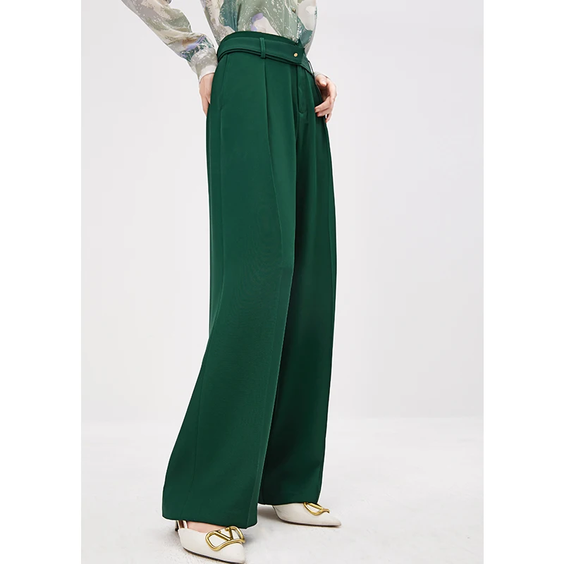 

Fashion Designer Trousers Women Streetwear Full Length High Street Straight HIGH Waist Zipper Fly Solid Women Clothing