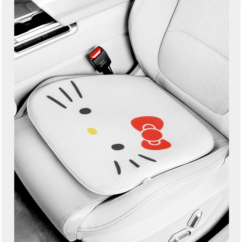 

Kawaii Hello Kitty Cartoon Anime Gel Car Cushion Four Seasons Universal Summer Ice Silk Ventilation Cool Cushion Girl Toy Gift
