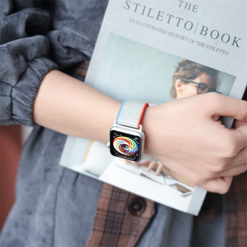 Nylon Strap For Apple Watch Ultra Band 44mm 40mm 49mm 45mm 41mm 42mm 38mm 45 mm Bracelet Breathable iwatch Series 8 se 7 6 5 3
