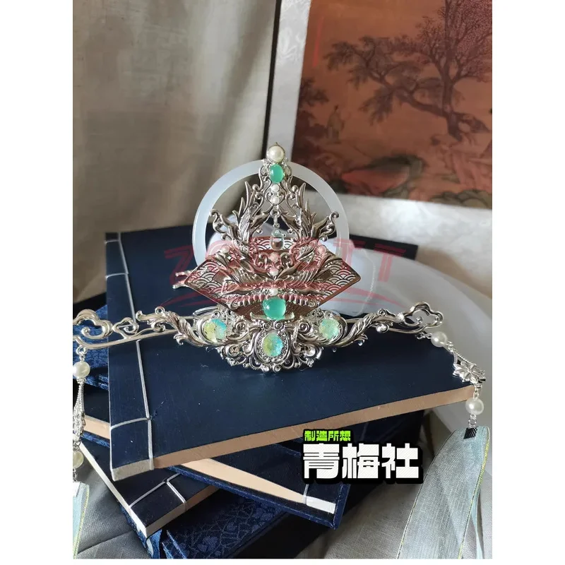 Фото Официальные предложения CyHeaven Blessing Shi Qingxuan, реквизит для косплея Lord Wind Master Shiqingxuan, женские головные уборы, вуаль Hallowmas Tian Guan Ci Fu №2