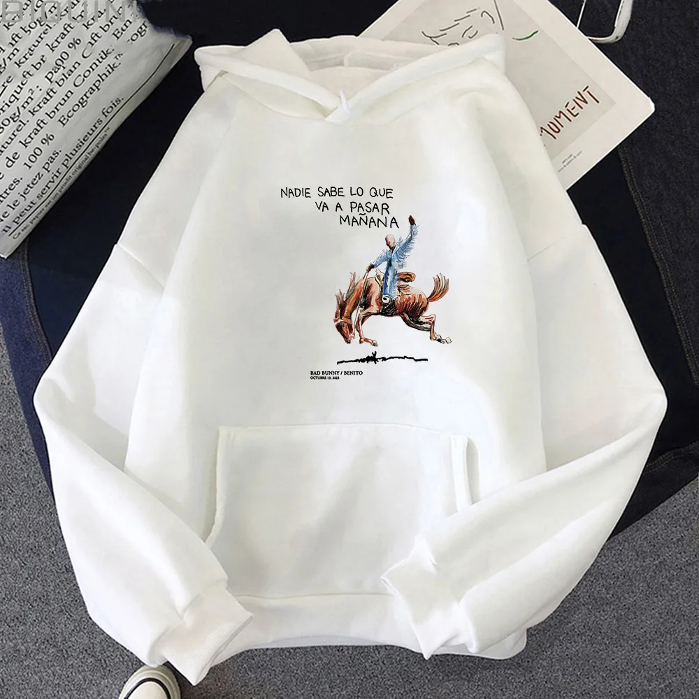 

Bad Bunny New Album Nadie Sabe Lo Que Va Pasar Manana Aesthetic Clothing Man Fleece Print Sweatshirts Unisex Harajuku Sportwear