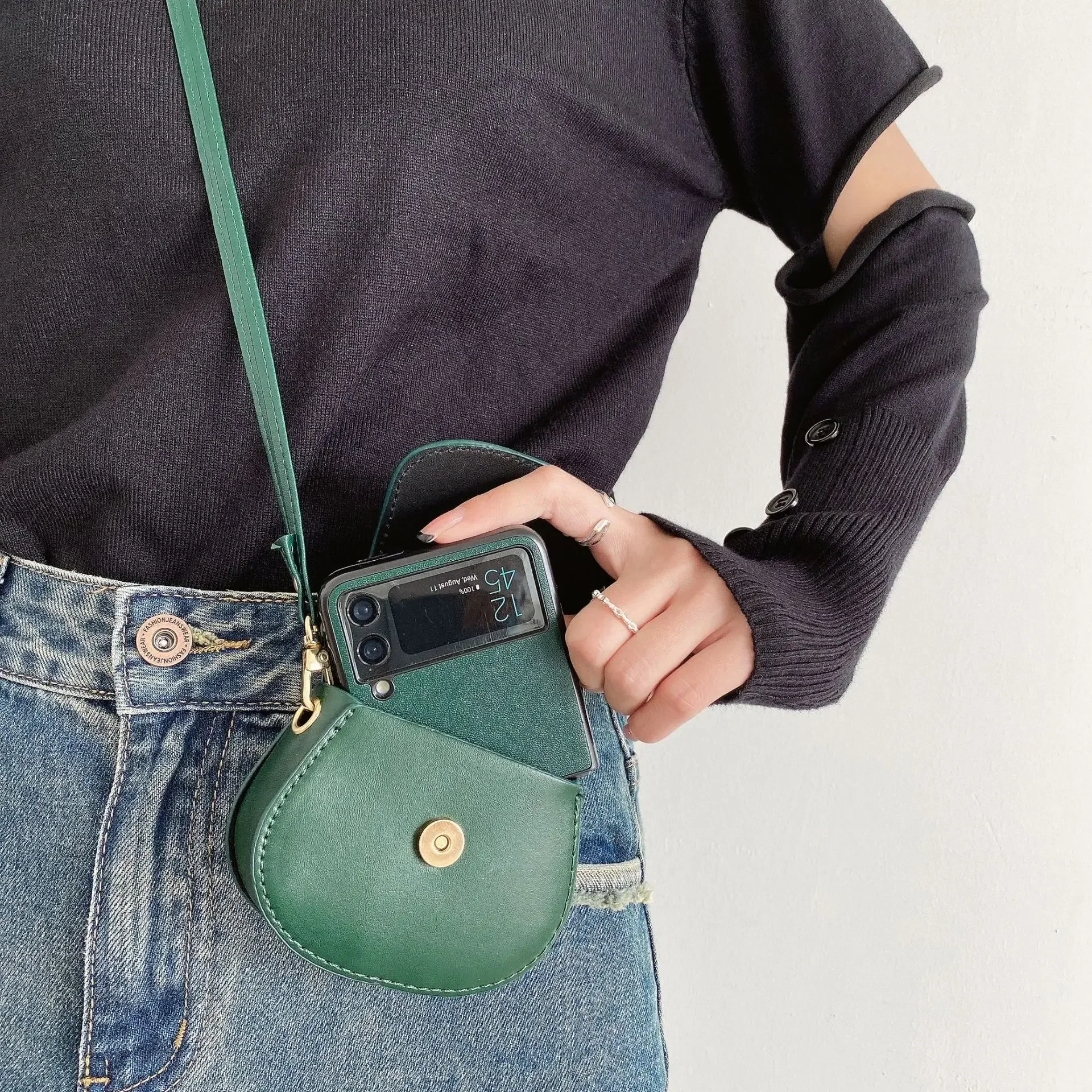 Сумка кросс-боди 2 в 1 чехол для телефона Samsung Galaxy Z Flip 6 5 4 3 Flip6