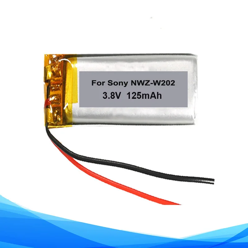 Оригинал заменяет 125 мАч SHB800 Аккумулятор для Sony NWZ-W262 NWZ-W202 MP3 MP4 Аккумулятор AKKU