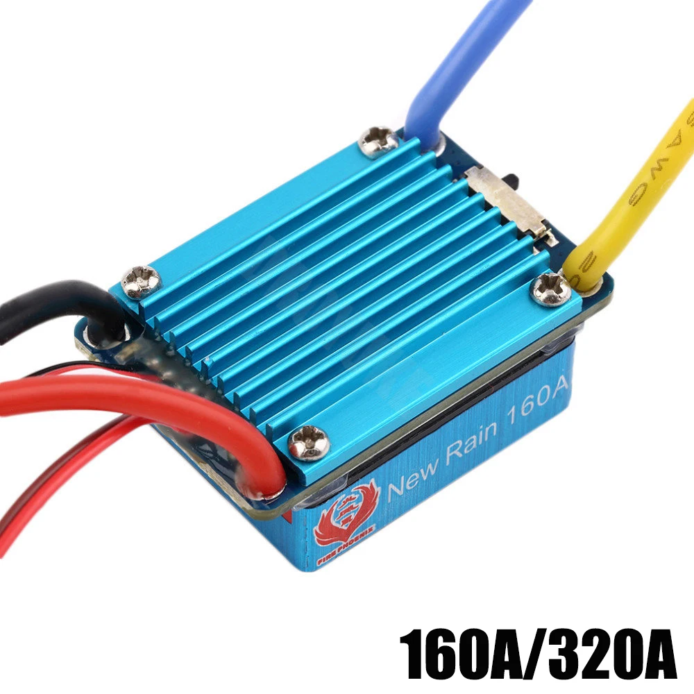 RC 160A/320A ESC 380/540/Матовый контроллер скорости двигателя, двухрежимный регулятор, ленточный тормоз для 1:10 1/12 автомобиля/лодки