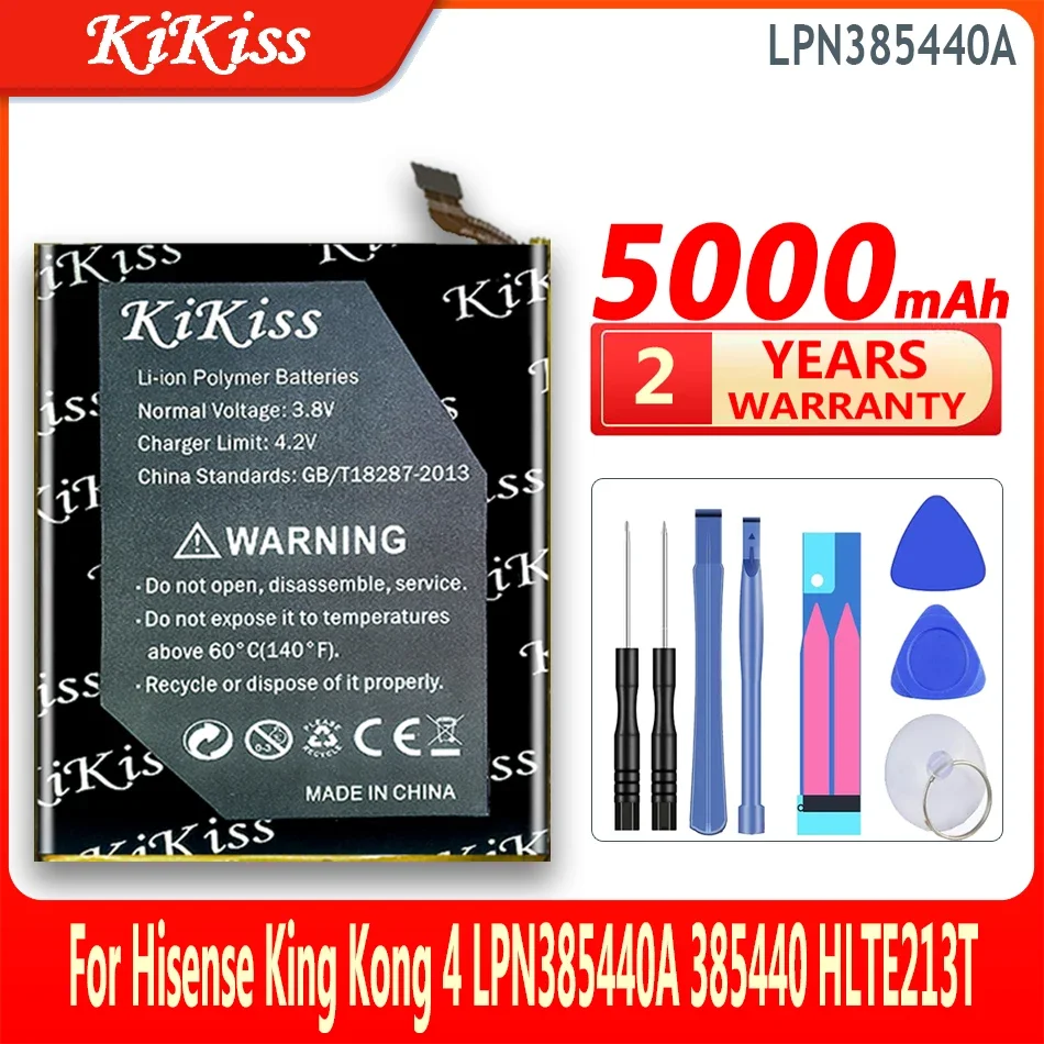 

5000mAh KiKissl Battery For Hisense LPN385440A 385440 HLTE213T King Kong 4 Kong4 Bateria High Capacity