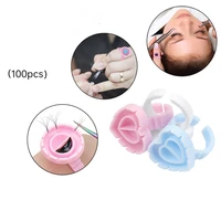 50100pcs disposable eyelash glue fan cup rings holder container tattoo pigment eyelash extension tools lash supplies