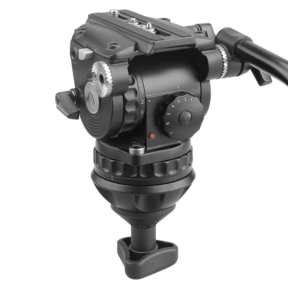 

E-IMAGE GH10L fluid drag video head for dslr camera tripod standing led corner floor lamp 3 in 1 selfie stick