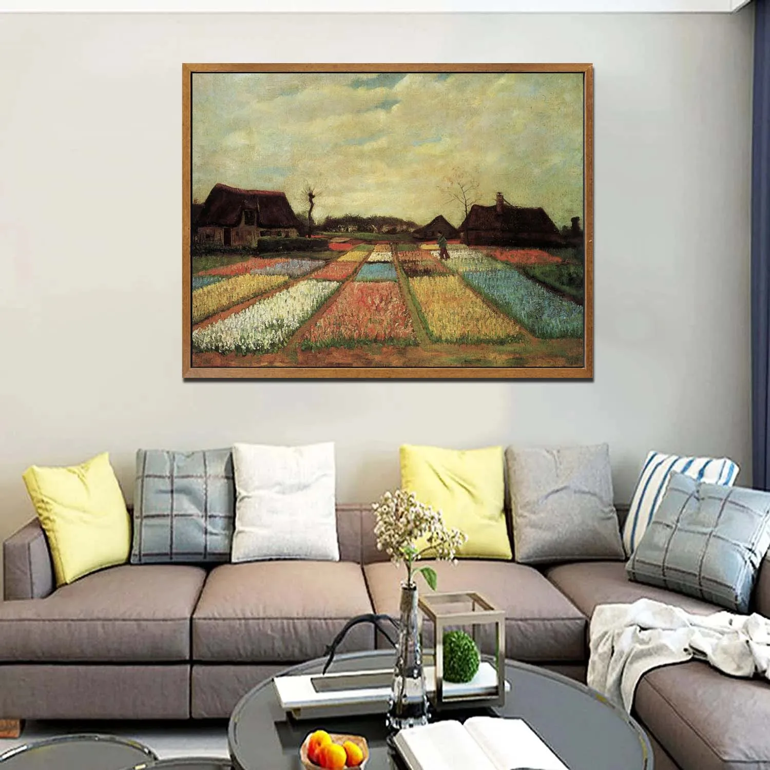 

Картина маслом с изображением картины Ван Гога, пейзаж, ручная роспись, холст для дома, гостиной, офиса, Настенный декор, плакат, 100%