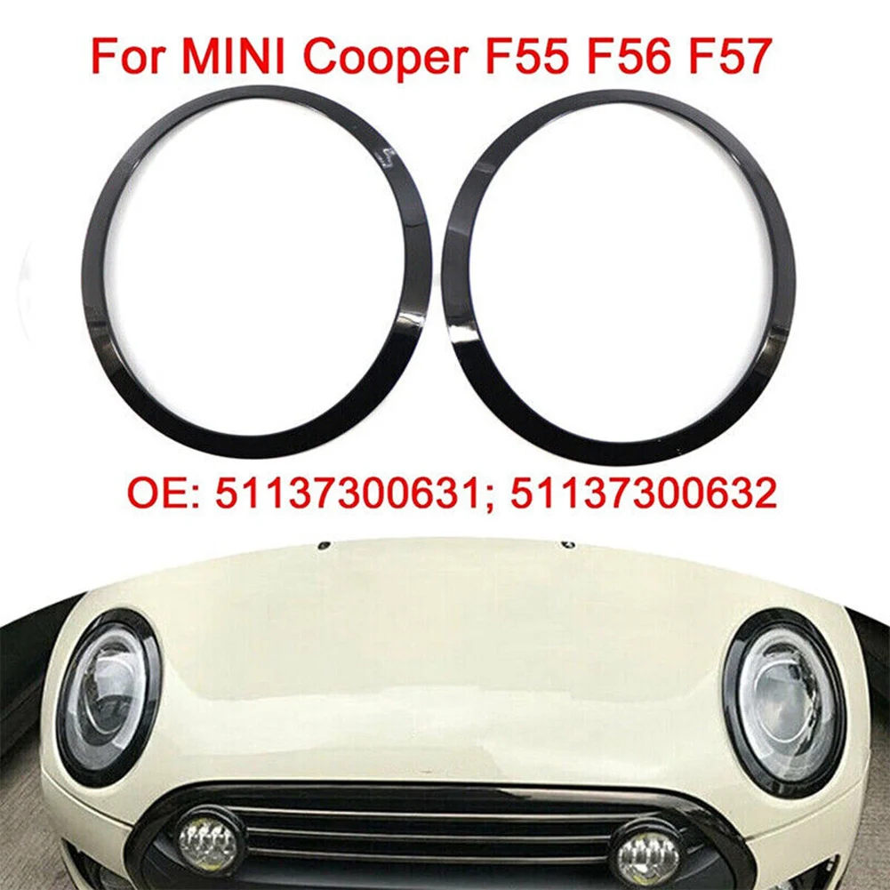 

1 Pair Black Headlight Trims/Taillight Trims Left Right Ring Bezel Surround Cover For Mini For Cooper F55/F56/F57 Car Light