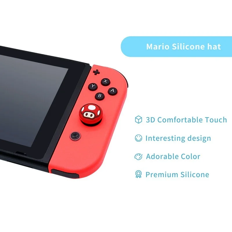 4pcs Silicone Soft ThumbStick Grip Cap For Nintendo Switch Joycon Console Controller Joystick Cover Case Gamepad Caps | Электроника