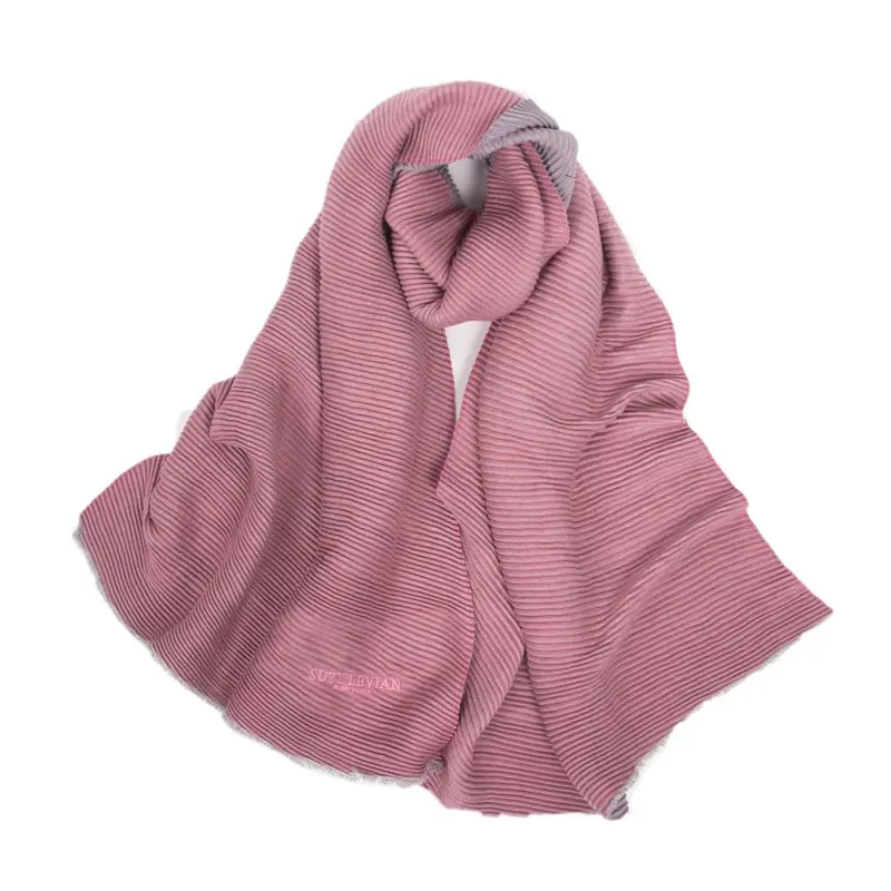 

Adult Double-Sided Pink and Grey Scarf