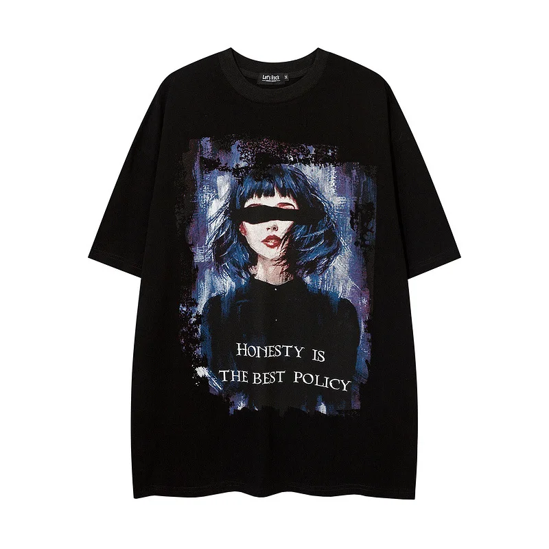 

2022 new summer men’s loose student short sleeve printed t-shirt men’s top