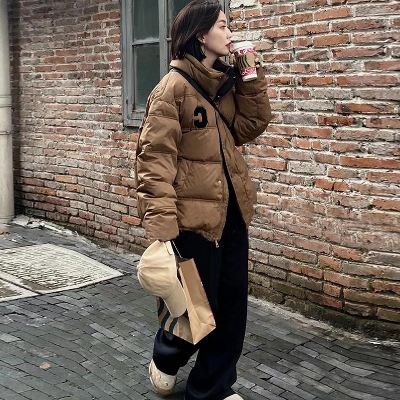 Elegant Parkas Winter Puffer Jacket Women 2022 Oversized Coats Thicken Warm Fashion Green Blue White Black Outerwear