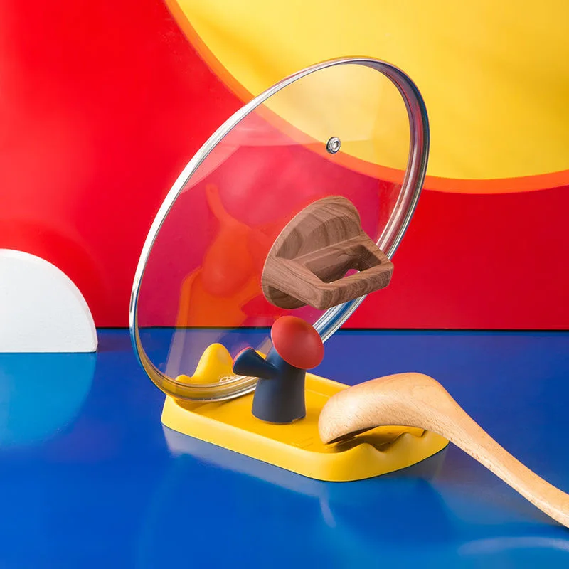 

Kitchen Spoon Holders Pot Lid Rack Pot Lid Cooking Tool Tableware Storage Rack Spoon Chopsticks Holder Spatula Drain Rack Gadget