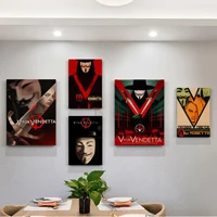 v for vendetta movie posters retro kraft paper sticker diy room bar cafe posters wall stickers