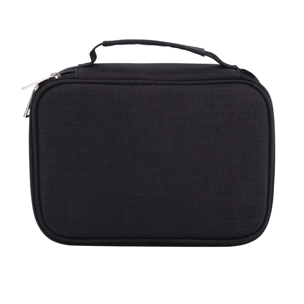 

72 Slots Multifunction Foldable Fabric Pencil Case Large Capacity Zipper Pen Bag Black Pencil Case