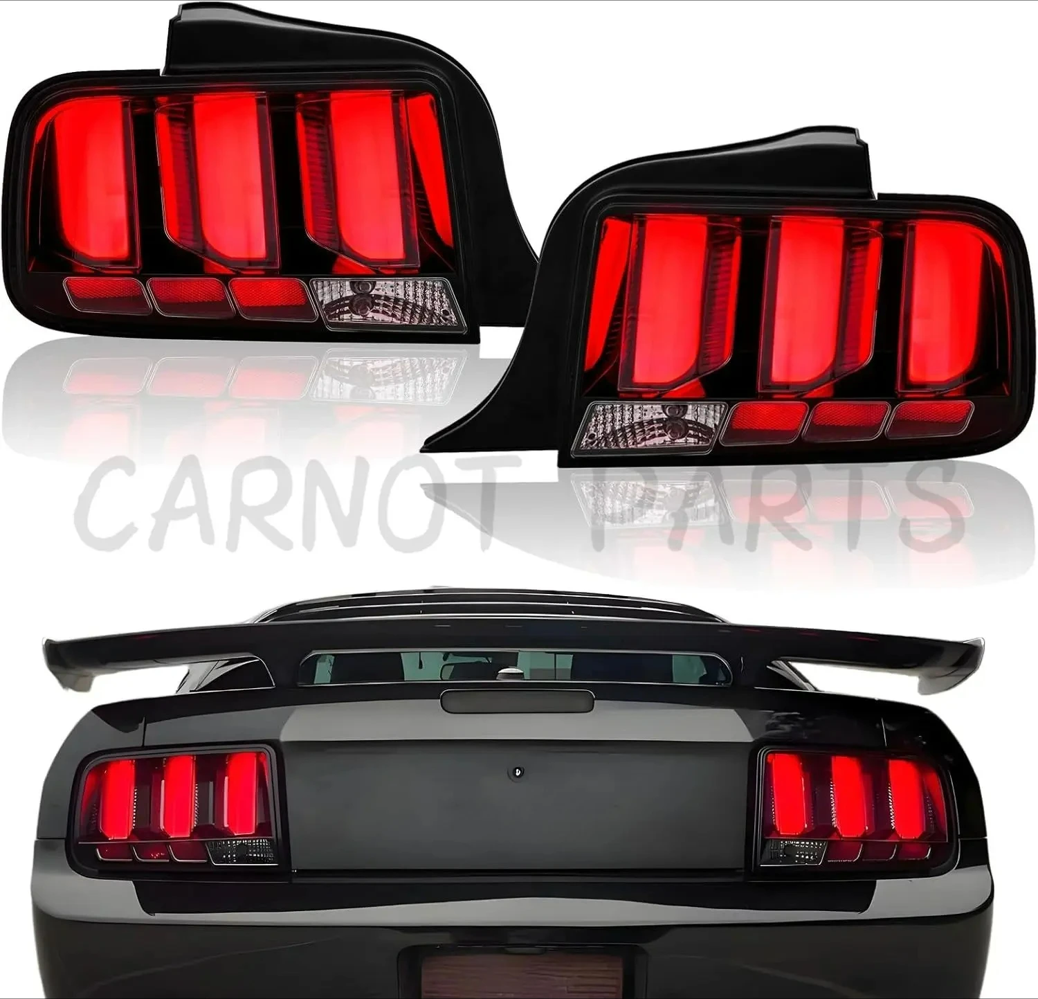 

2 шт. задний фонарь заднего бампера красный для Ford Mustang 2005-2009 задний фонарь задний фонарь задний стоп-сигнал стоп-сигнал