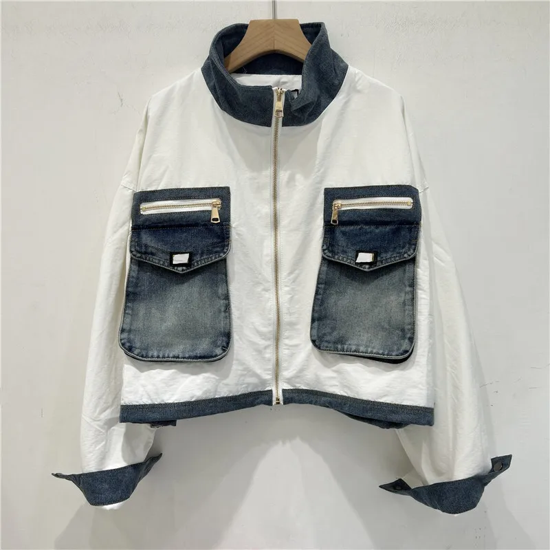 [ZOCI] униформа грузового локомотива женская осенняя новая джинсовая одежда для