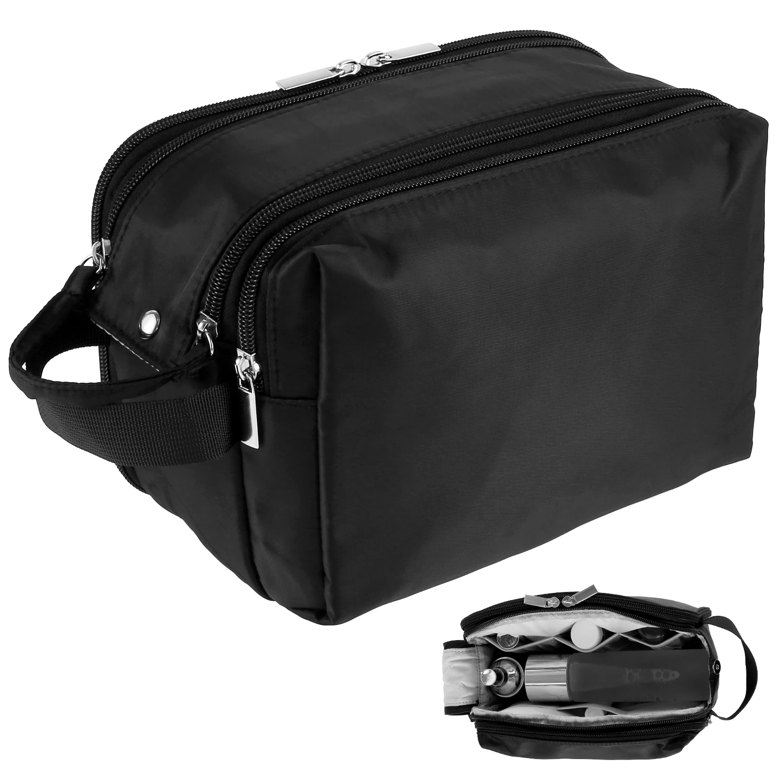 

Toiletry Bag Waterproof Travel Toiletry Bag Multiple Compartments Wash Bag Large Capacity Travel Shaving Bag Double Zipper
