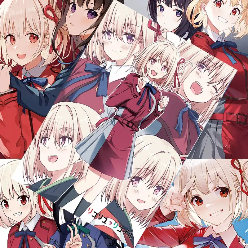 Аниме Lycoris отдача постер HD наклейка милые Канцтовары Детские наклейки nishikier Chisato