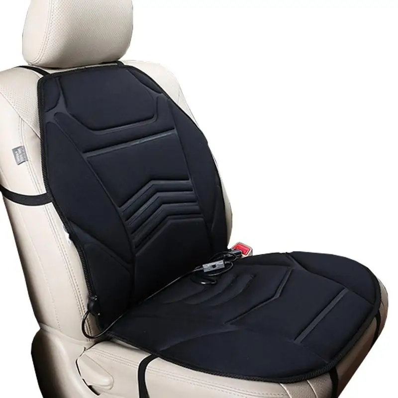 

Ergonomic Car Seat Cover Universal Heating Pad 12V Car Seat Warmer With Backrest Winter Travel Seat Cushion For Winter