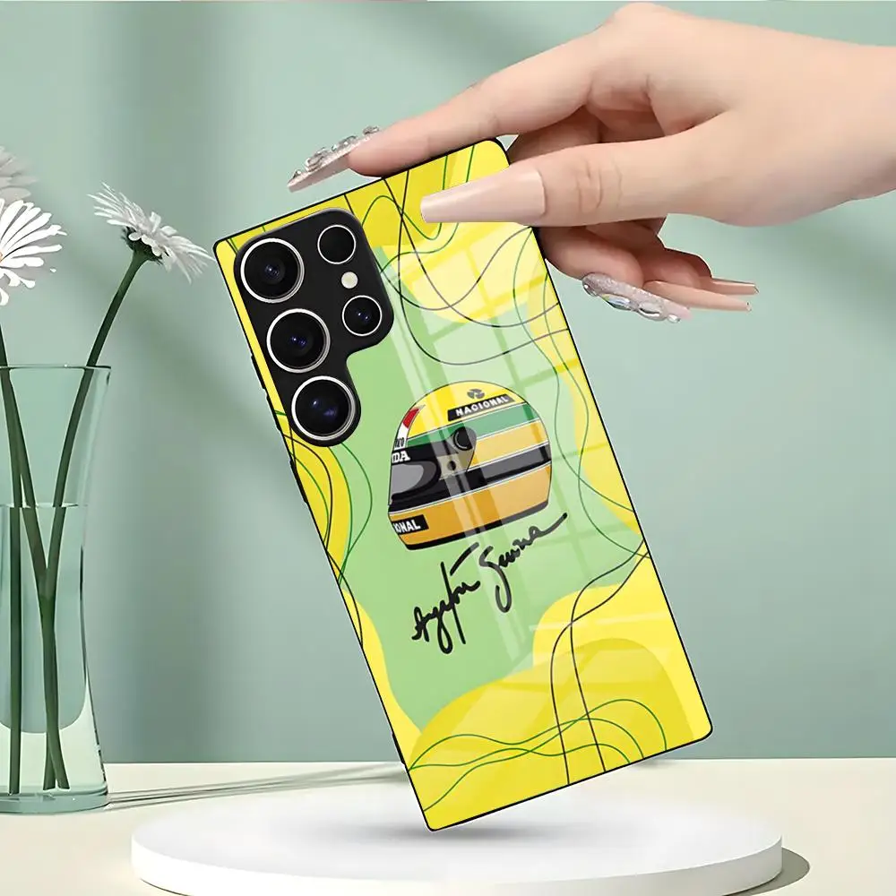 Чехол для телефона A-Ayrtons F1 Senna-es для Samsung S26 S25 Edge Ultra 23 22 21 20 Ultra Plus S24 Fe, стеклянная крышка (art.: 3920d839dc1e5) - 3920d839dc1e5